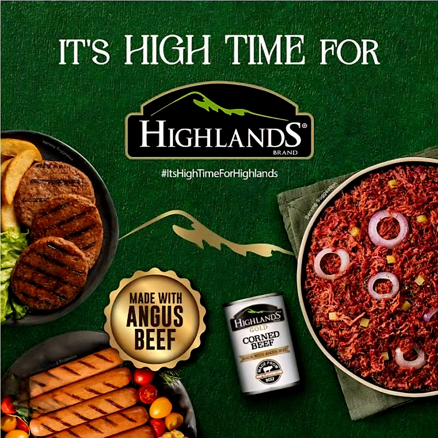 Highlands ANGUS BEEF Corned Beef 320g FLAT TIN