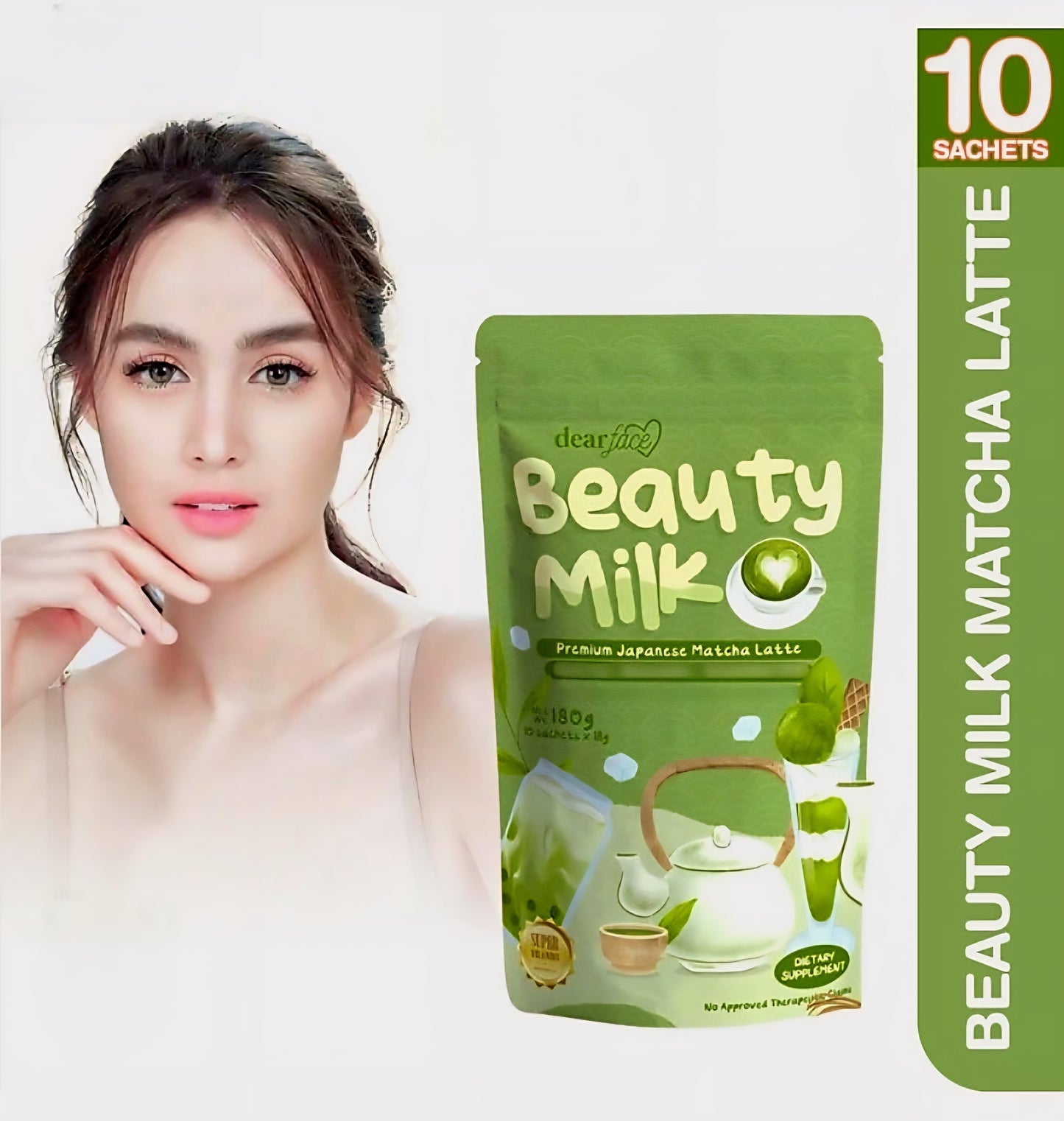 DF Premium Japanese MATCHA LATTE  18g×10sachets Gluta+Antioxidant Drink