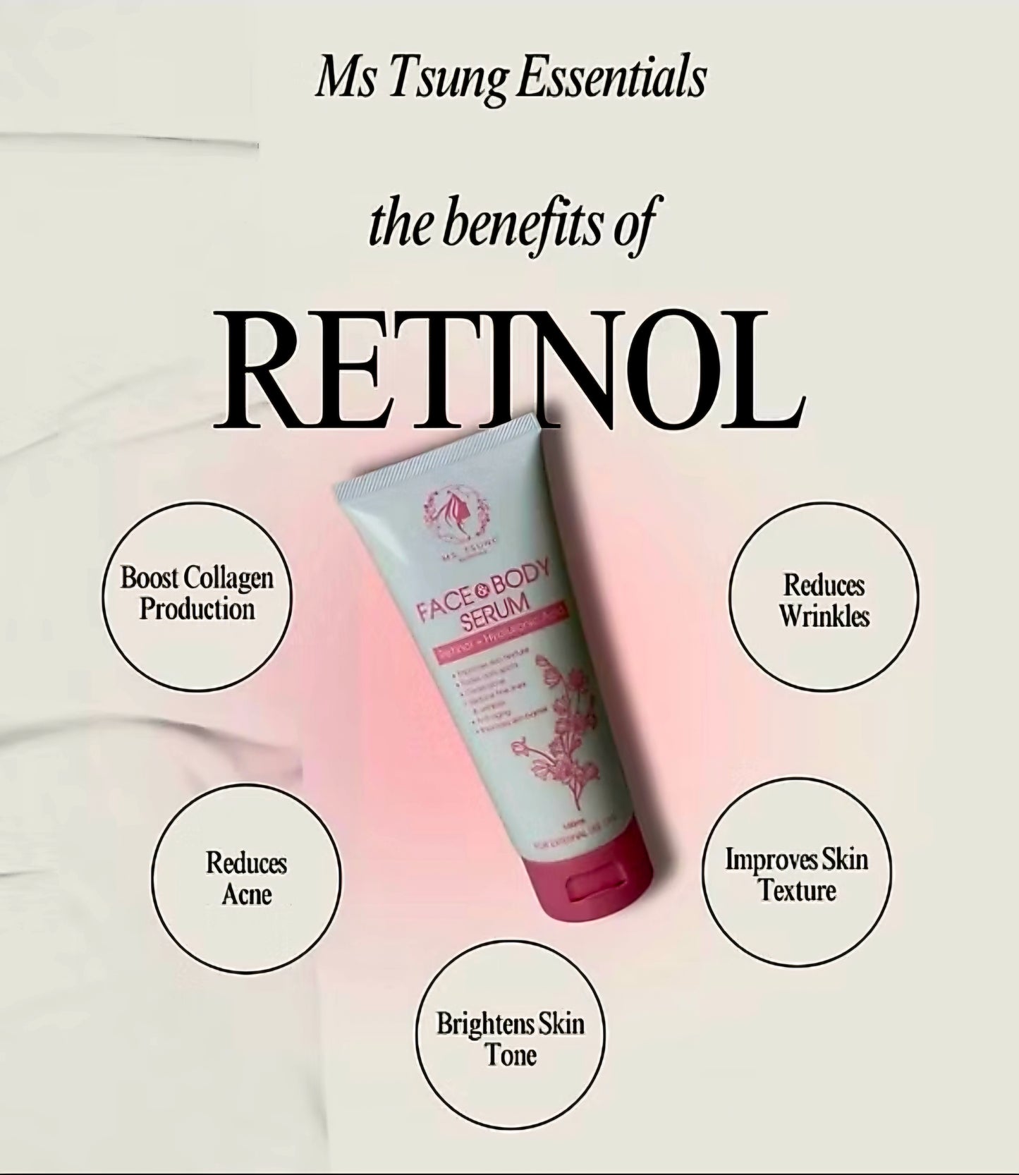 MS.TSUNG Face & Body Serum Retinol +Hyaluronic Acid 100ml