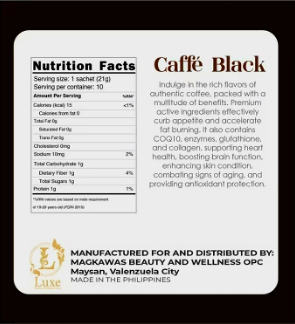 Luxe Slim CAFFE BLACK 21g x 10 sachets