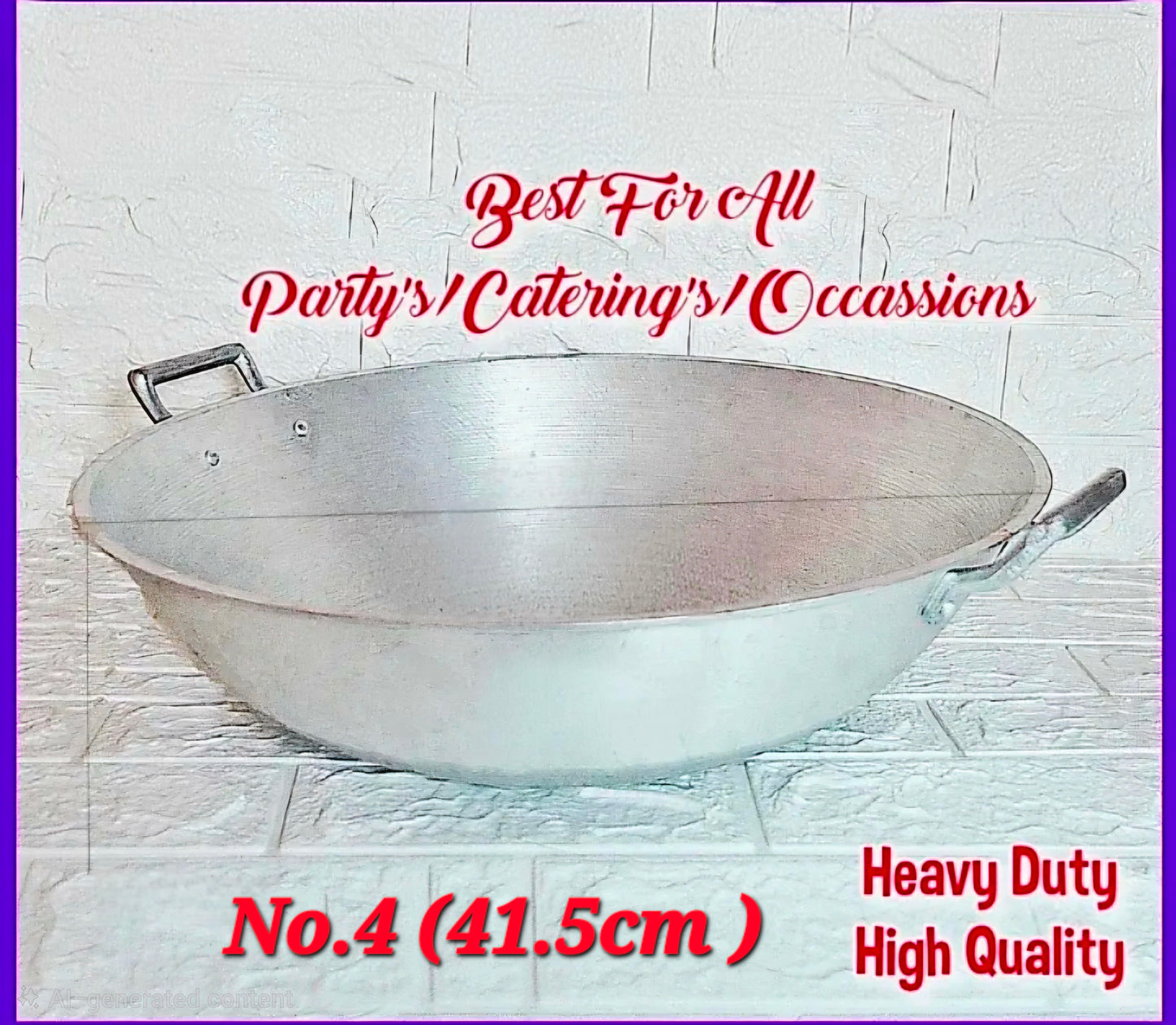 TALIASI / KAWA No.4 (41.45cm) DOUBLE-HANDED WOK  (Read description for shipping this product)