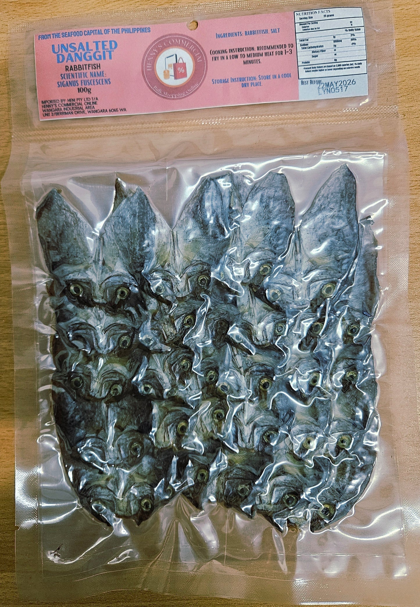 Unsalted Boneless Danggit 100g (NON-FROZEN)