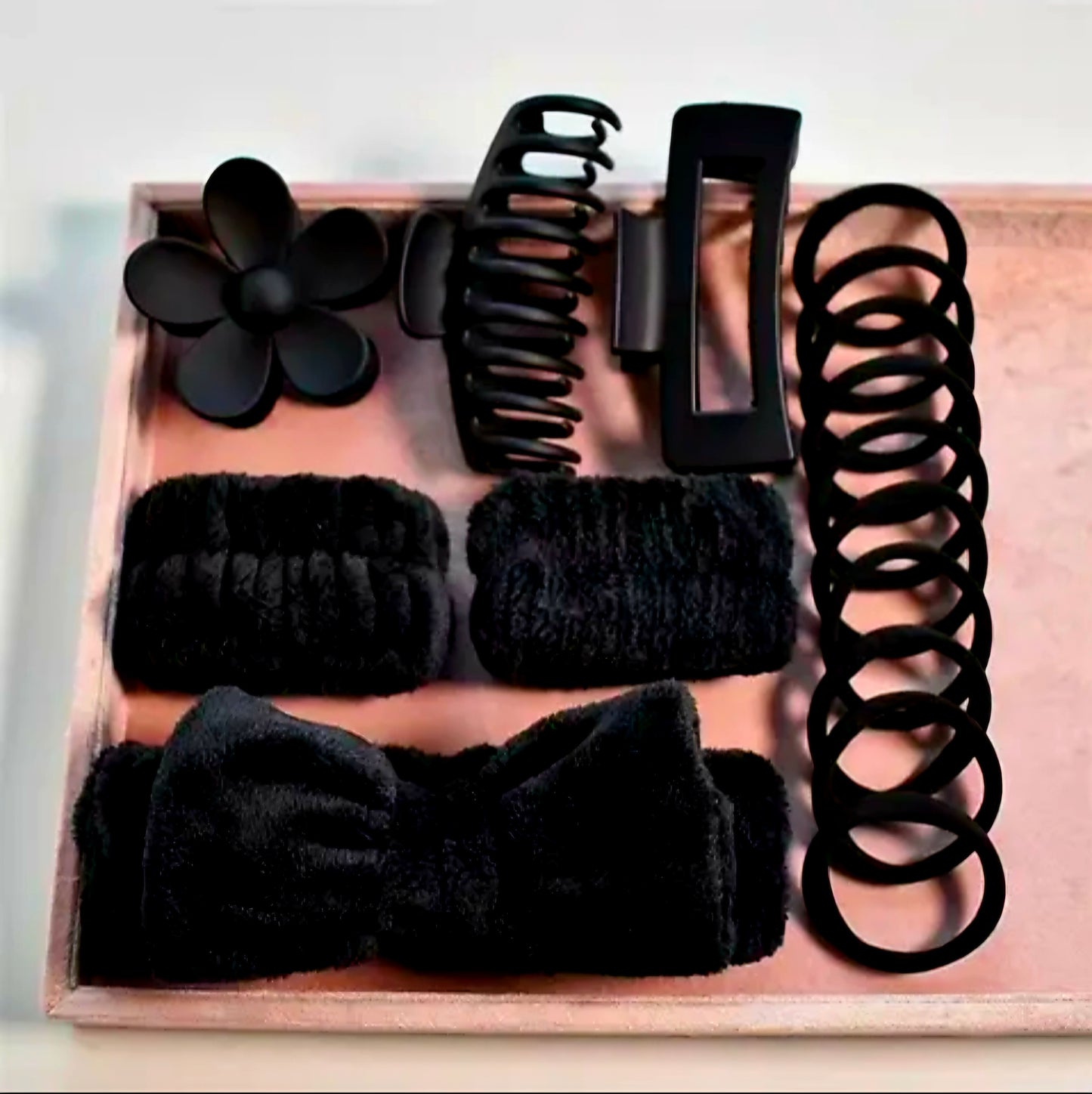 Complete Facial SPA ACCESSORIES SET in PP Packing Organizer (PURE BLACK)