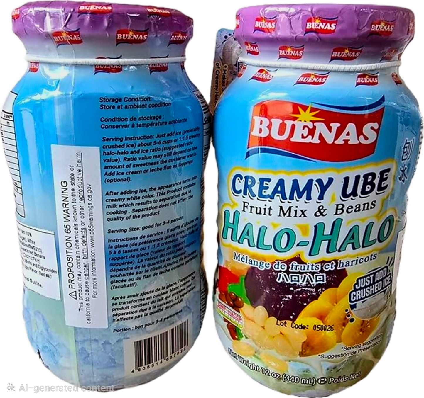 💲‼️EOFY-SALE‼️💲BUENAS CREAMY UBE HALO-HALO 340G