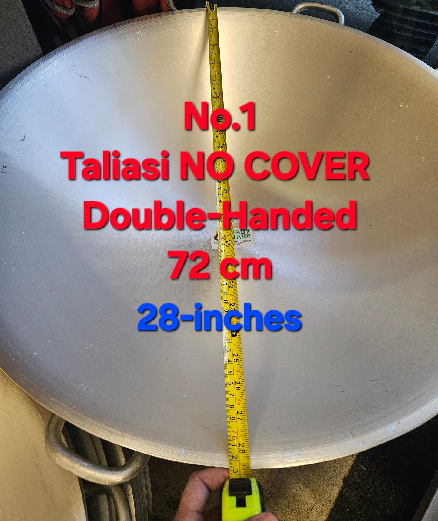 TALIASI / KAWA XXXL No.1 (72cm) DOUBLE-HANDED WOK  (Read descriptions for shipping this product)