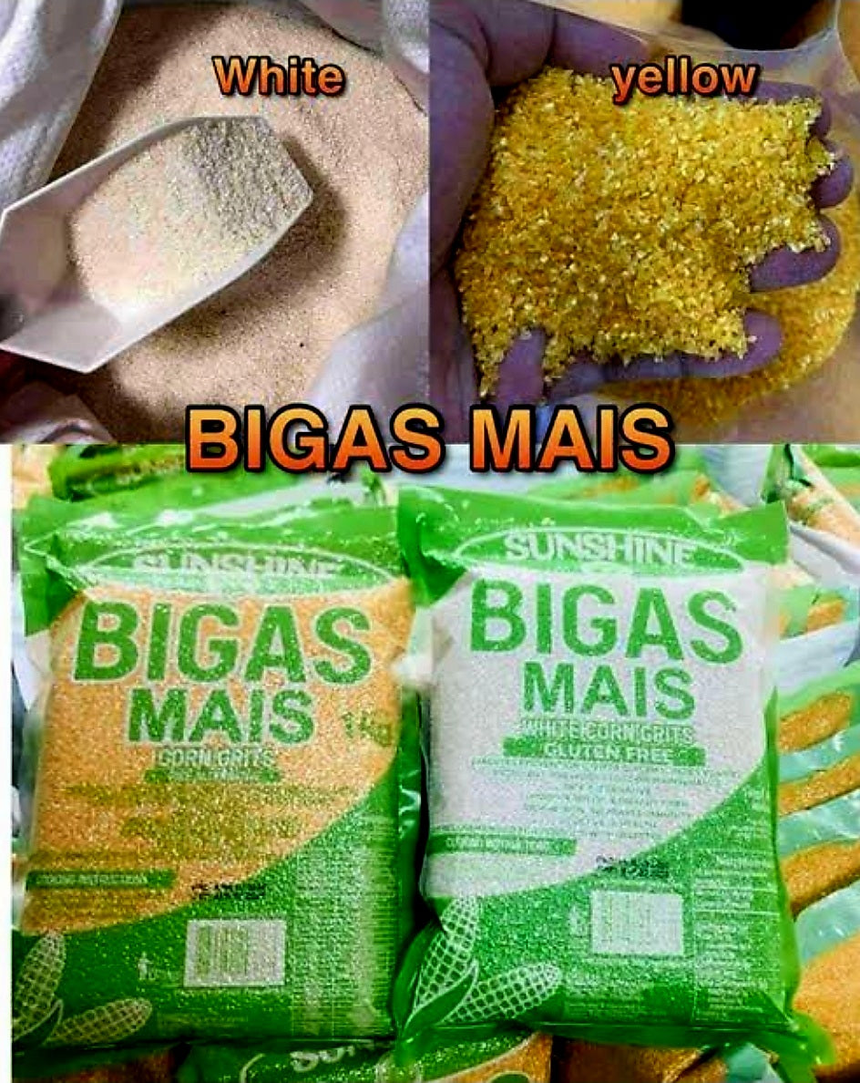 Sunshine MAIS BIGAS (White) Corn Grits  1-KILO Bag