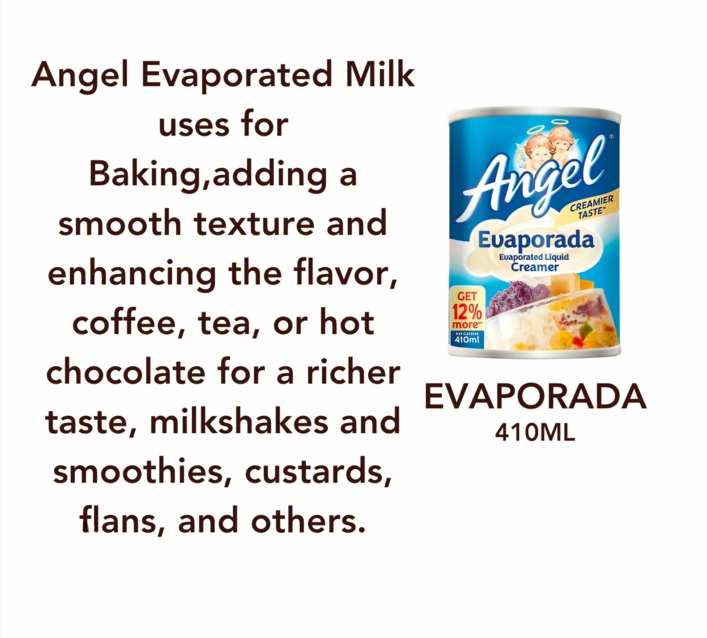 ‼️PROMO‼️Angel EVAPORADA (Evaporated Liquid Creamer) 410ml BBD: FEBRUARY2026 (OVERSTOCK!)