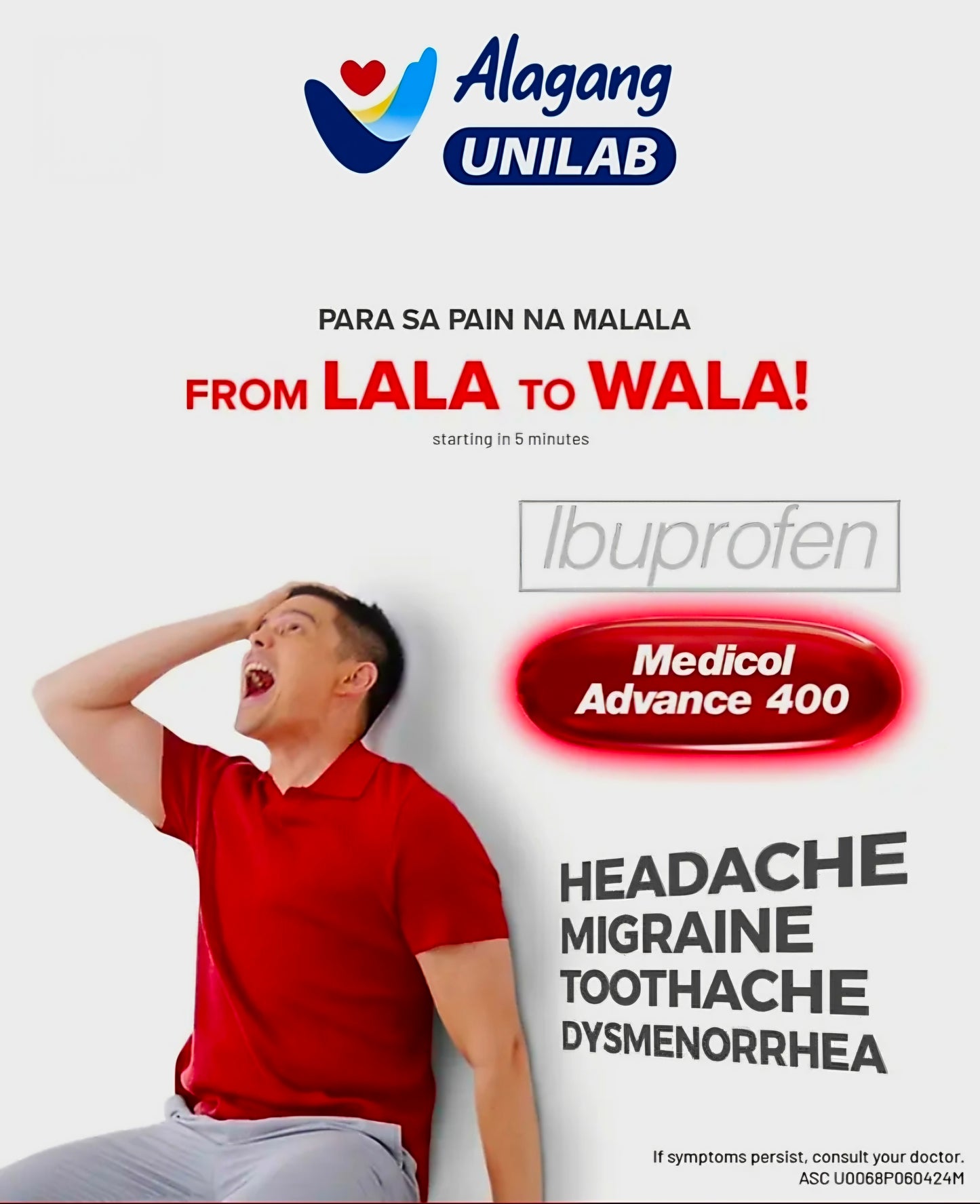 Medicol Advance IBUPROFEN 200mg Softgel Capsules 5-Capsules Travel Pack