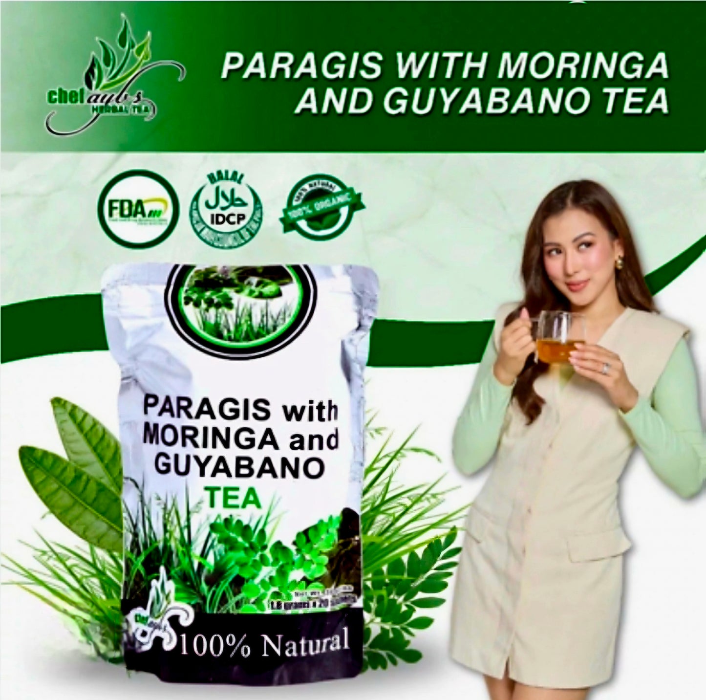 Chef Aybs PARAGIS with MORINGA & GUYABANO 20-Teabags