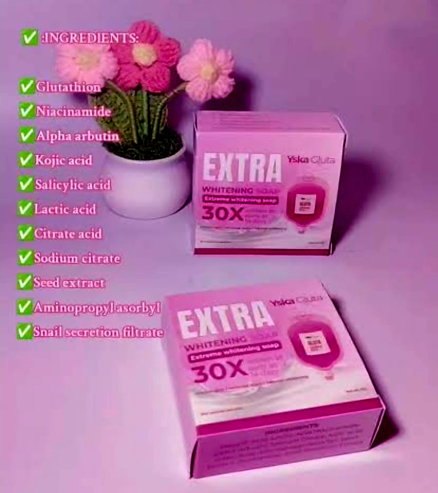 Yska Gluta Drip Bar Soap 30X GLUTA EXTREME WHITENING SOAP 70g
