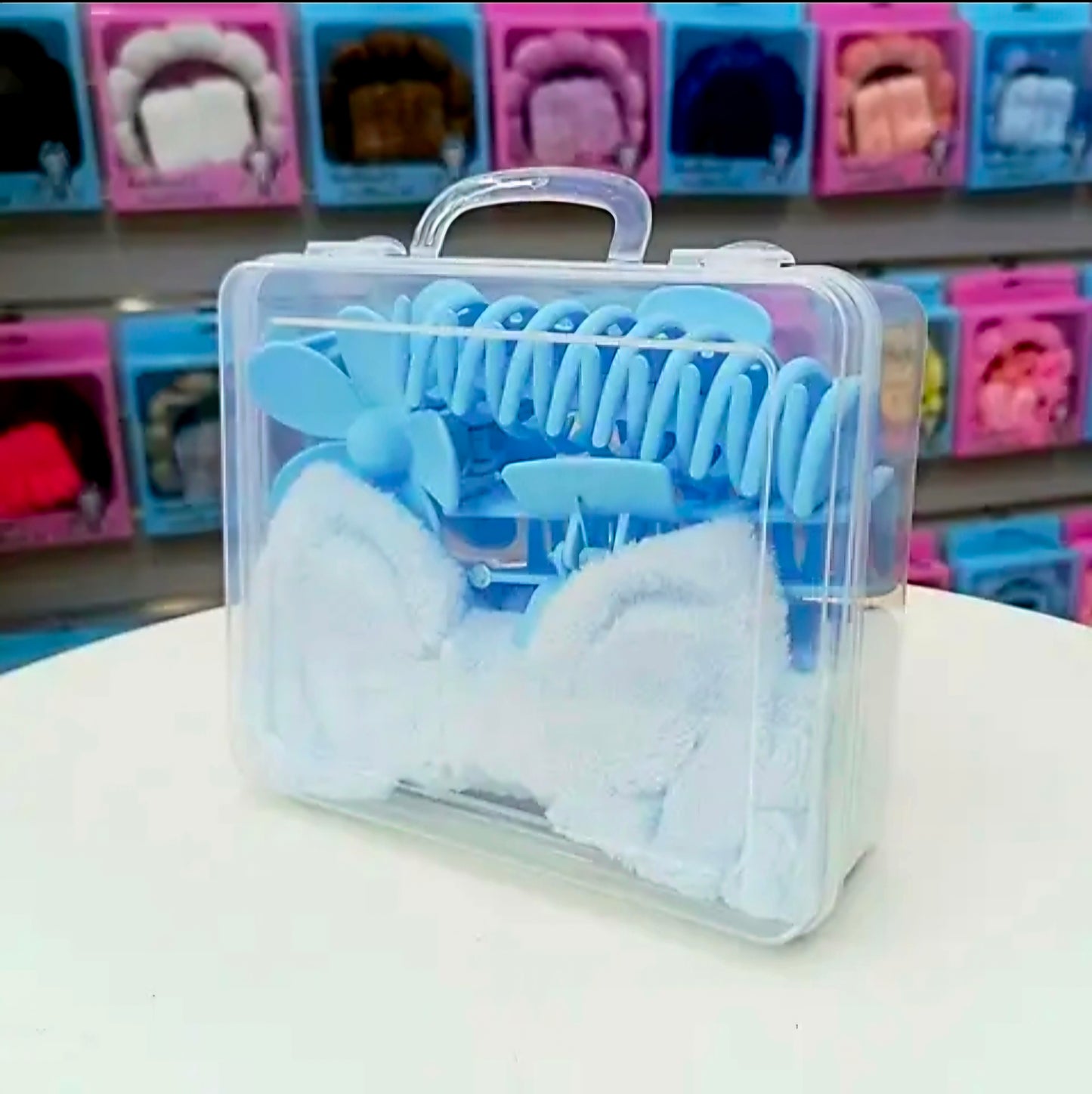 Complete Facial SPA ACCESSORIES SET in PP Packing Organizer (SKY BLUE)