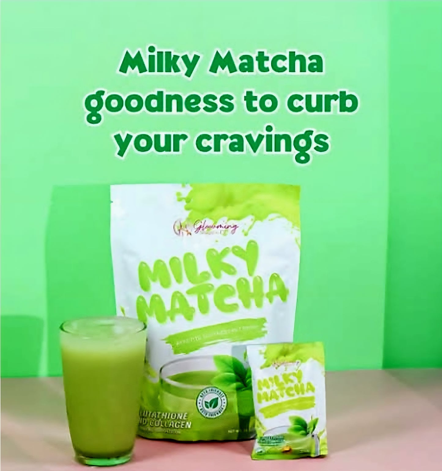 Glowming MILKY MATCHA 21g × 10 sachets APPETITE SUPPRESSANT DRINK