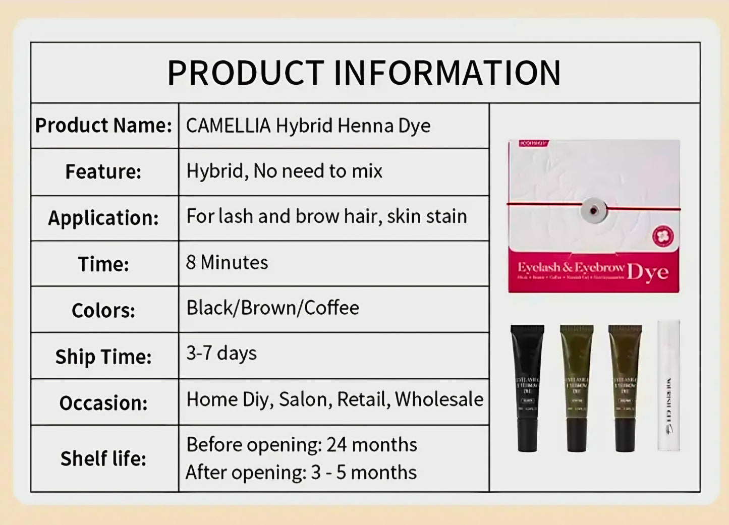 Iconsign DIY EYELASH & EYEBROW DYE SET with 3 Colours (Black, Brown, Coffee)