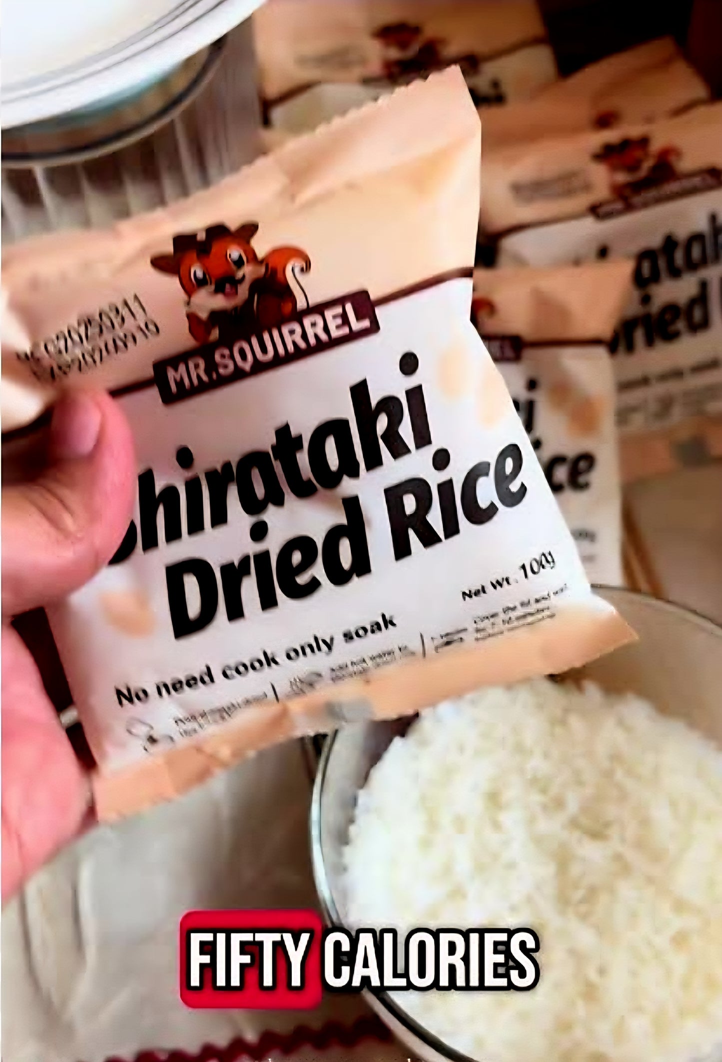 Mr.Squirrel SHIRATAKI DRIED RICE 100g (1-Serve Packet)