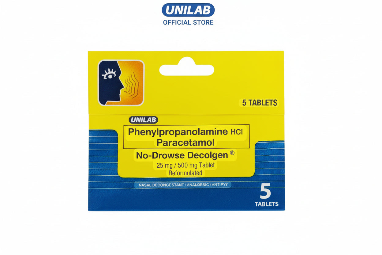 DECOLGEN No-Drowse 500mg 5-Tablets (TRAVEL PACK)