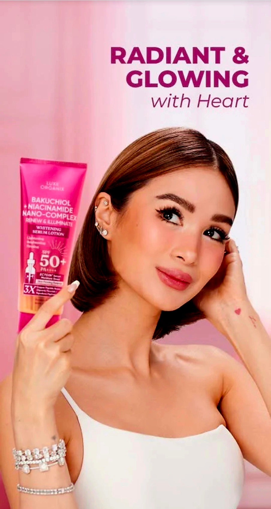 Luxe Organix BAKUCHIOL + NIACINAMIDE NANO-COMPLEX Renew & Iluminate Whitening Serum Lotion 200ml