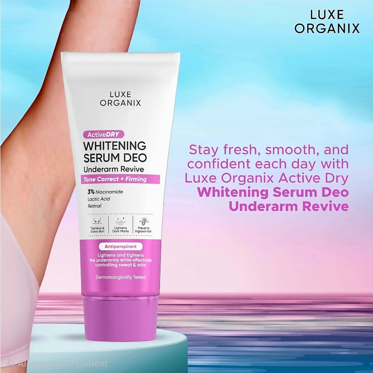 LUXE ORGANIX WHITENING SERUM DEO UNDERARM REVIVE 50ML