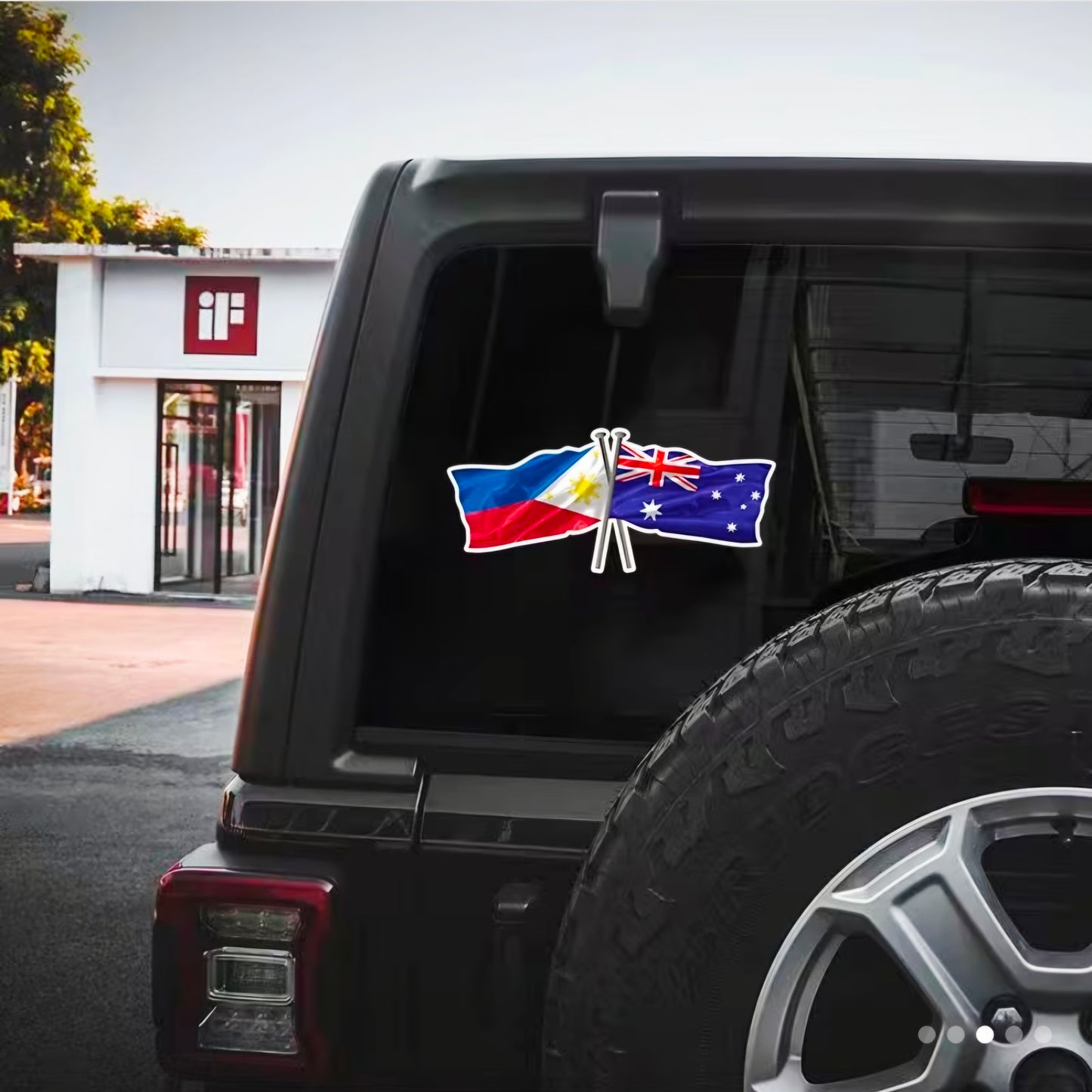 Philippines-Australia Flag Patriotic CAR DECAL/STICKER