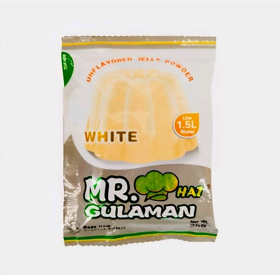 Mr. Hat UNFLAVORED WHITE GULAMAN 25g×10sachets (BOX)