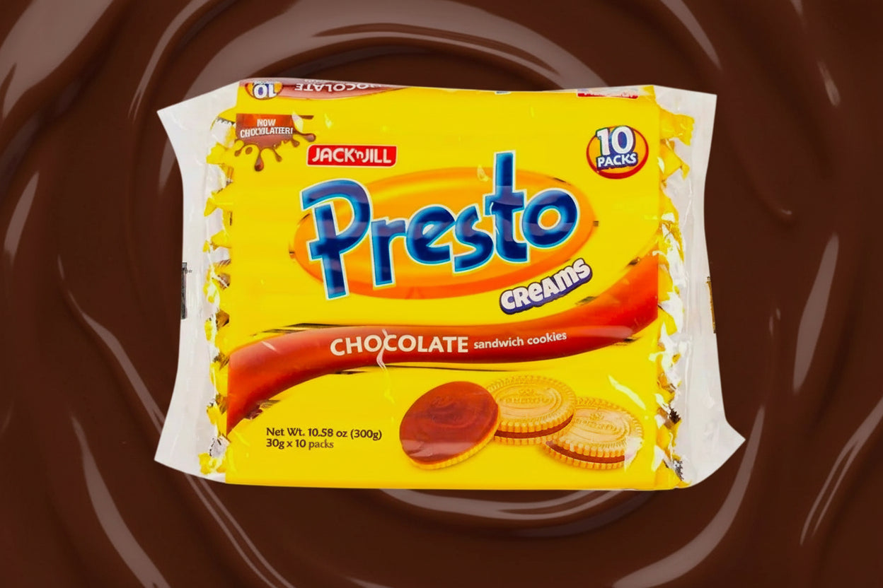JACK&JILL PRESTO CREAMS CHOCOLATE SANDWICH COOKIES 30g×10 (14/04/27)