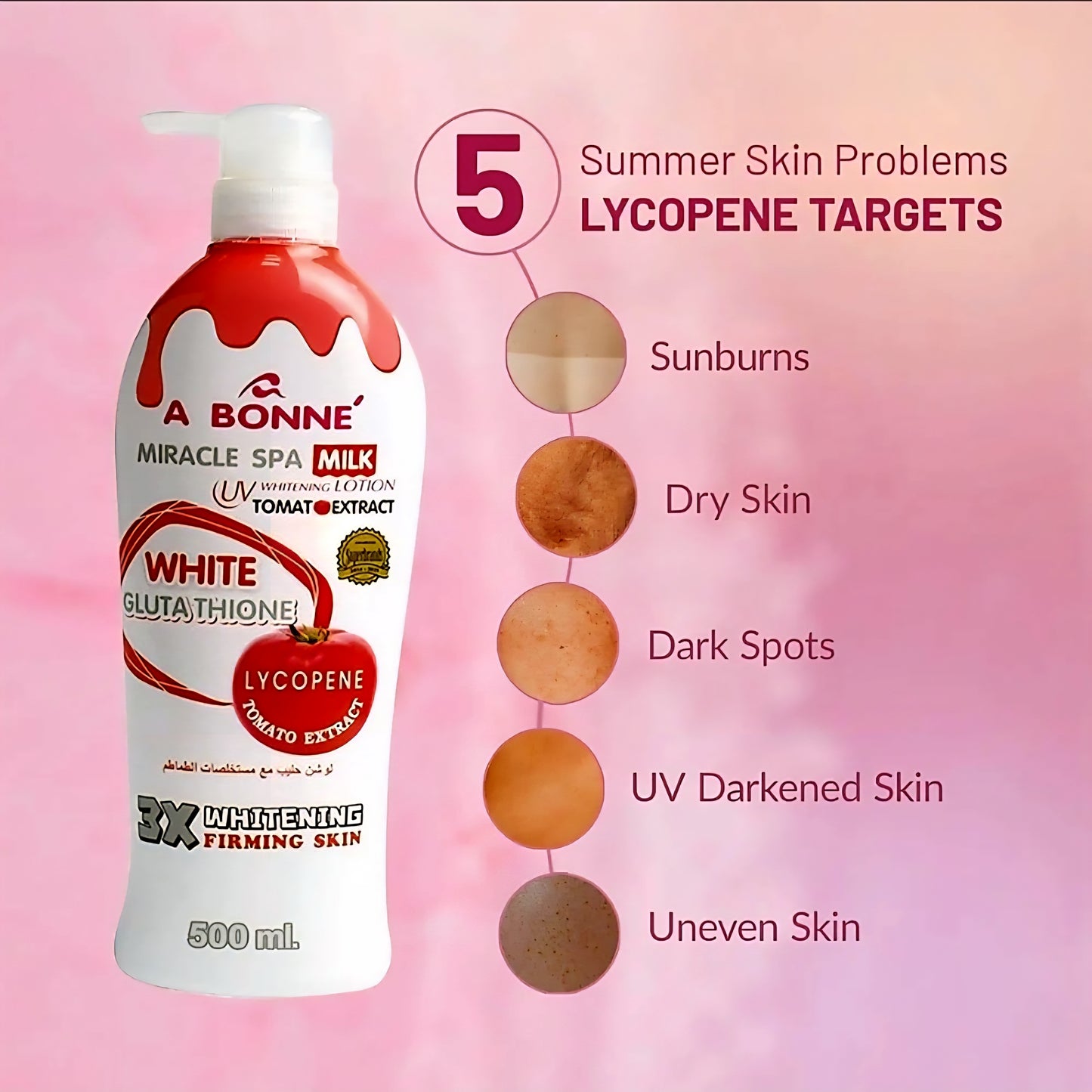 A BONNE' Miracle Spa Milk Whitening Lotion with Tomato Extract 500ml