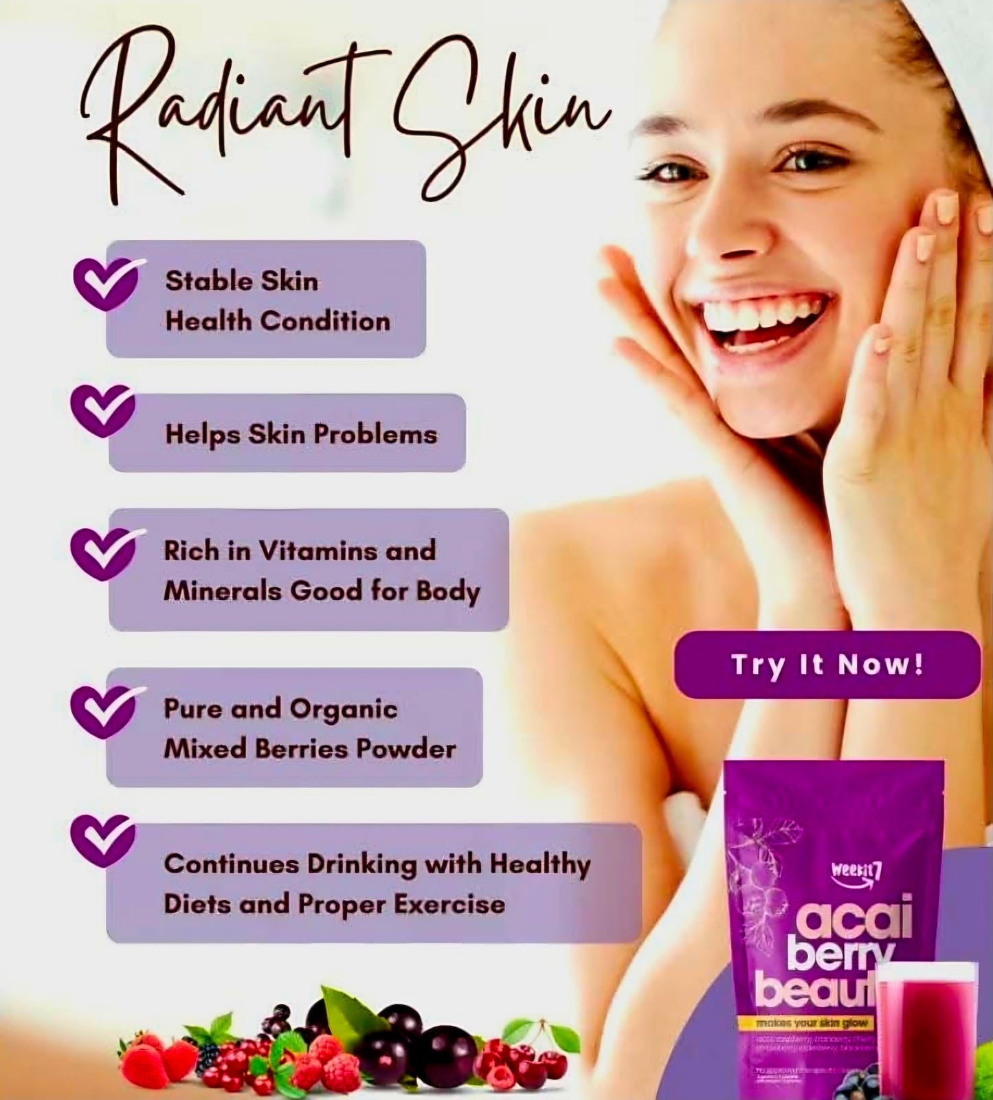 Weekit7 ACAI BERRY BEAUTY Juice 5g x 7-sachets