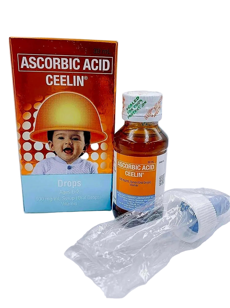CEELIN Ascorbic Acid Oral Drops 30ml (Ages 0-2 Years Old) Orange Flavour