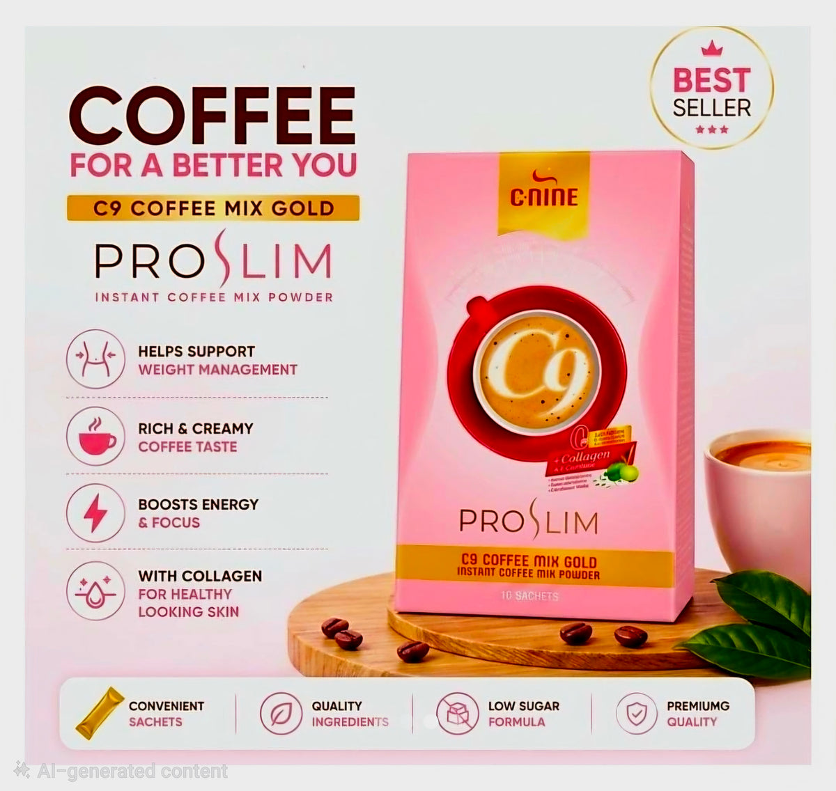 C9 PROSLIM GOLD SLIMMING COFFEE MIX 10-SACHETS