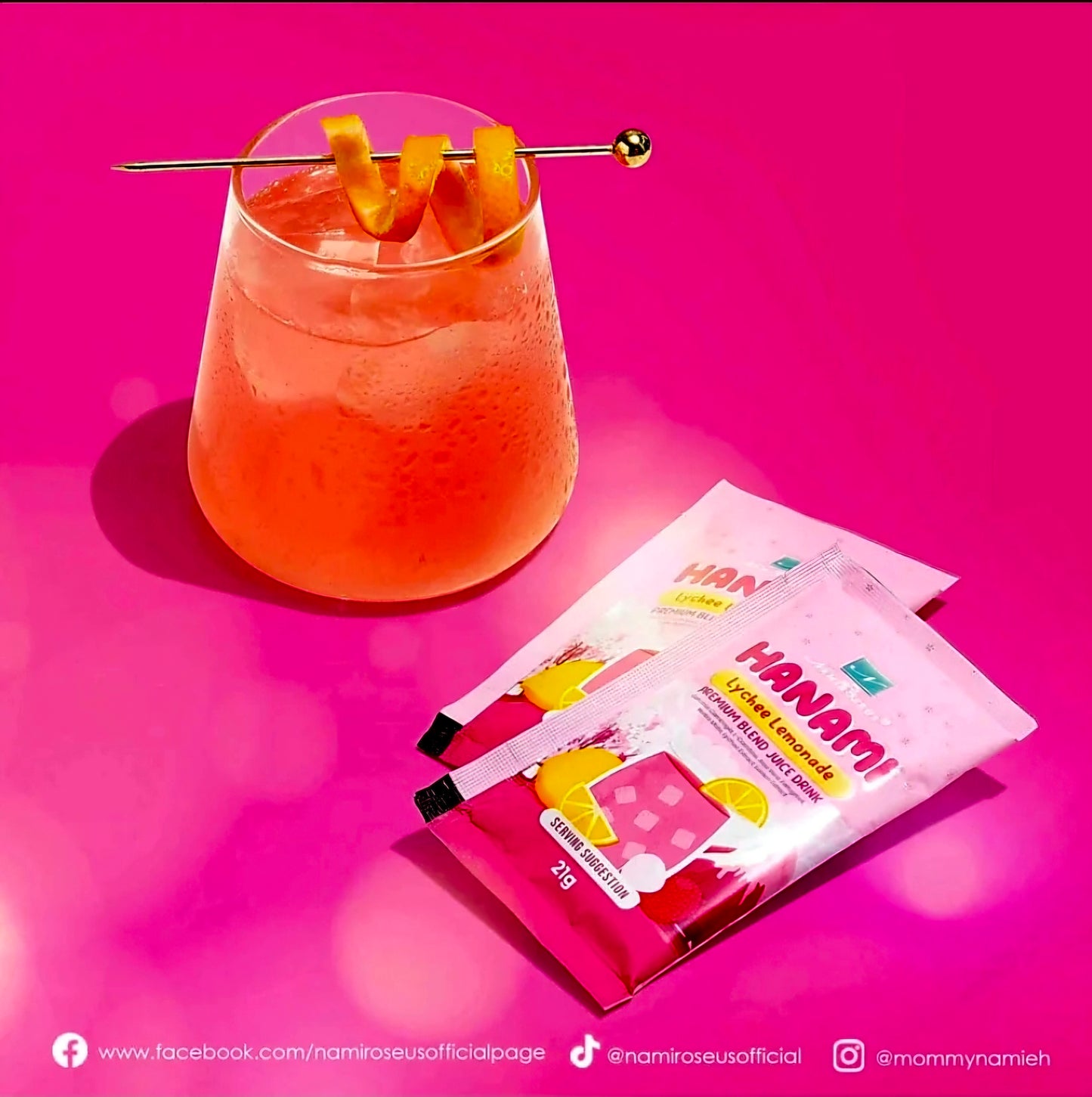Namiroseus HANAMI Lychee Lemonade Premium Blend Juice Drink 21g x 10-sachets