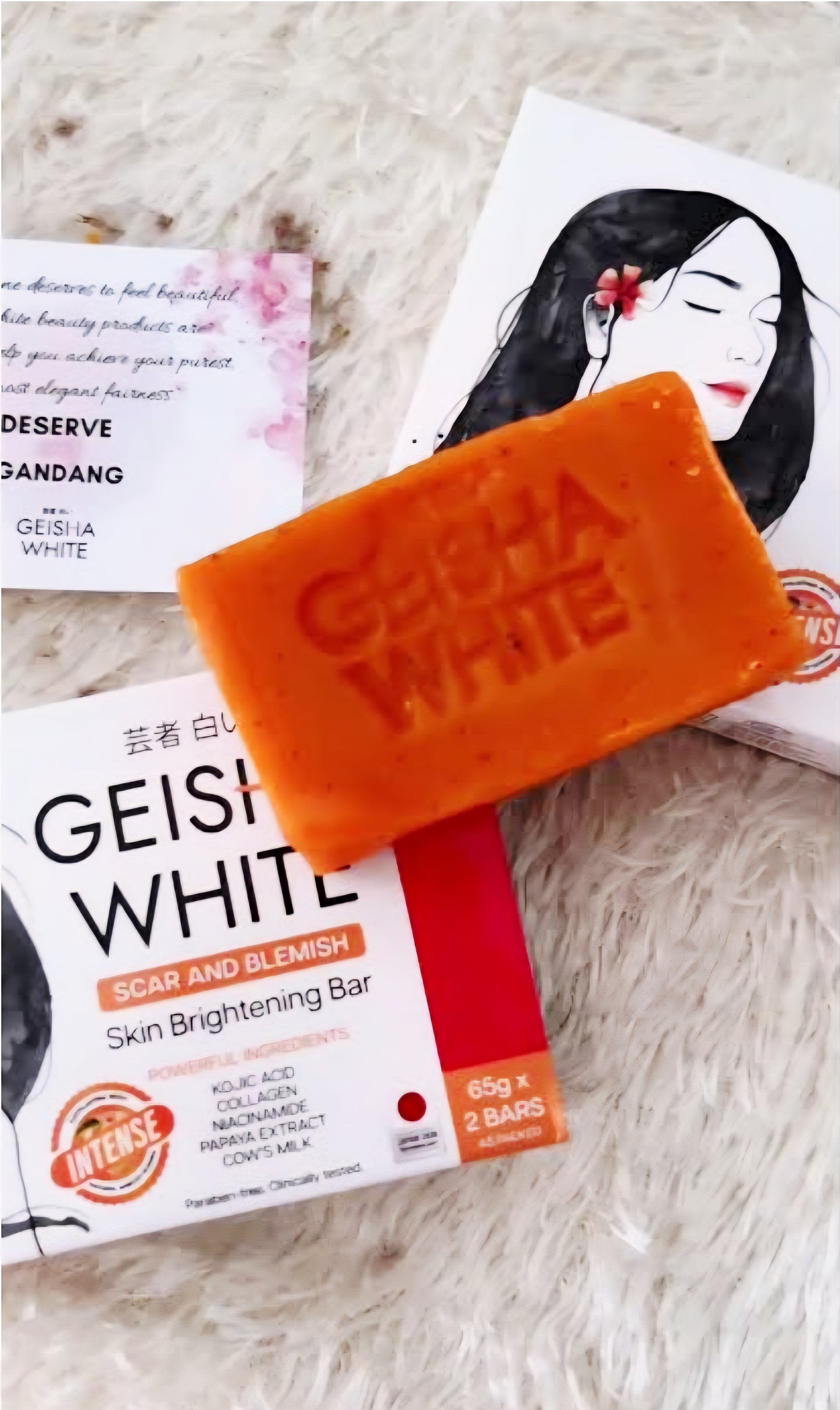 GEISHA WHITE CLASSIC Scar & Blemish Skin Brightening Bar TWINPACK 65g×2bars