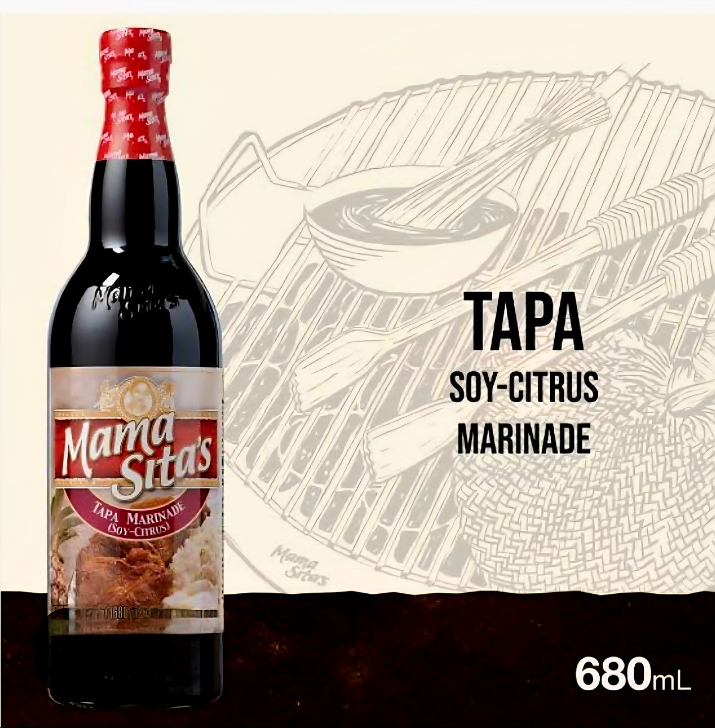 Mama Sita's TAPA MARINADE 680g LARGE BOTTLE