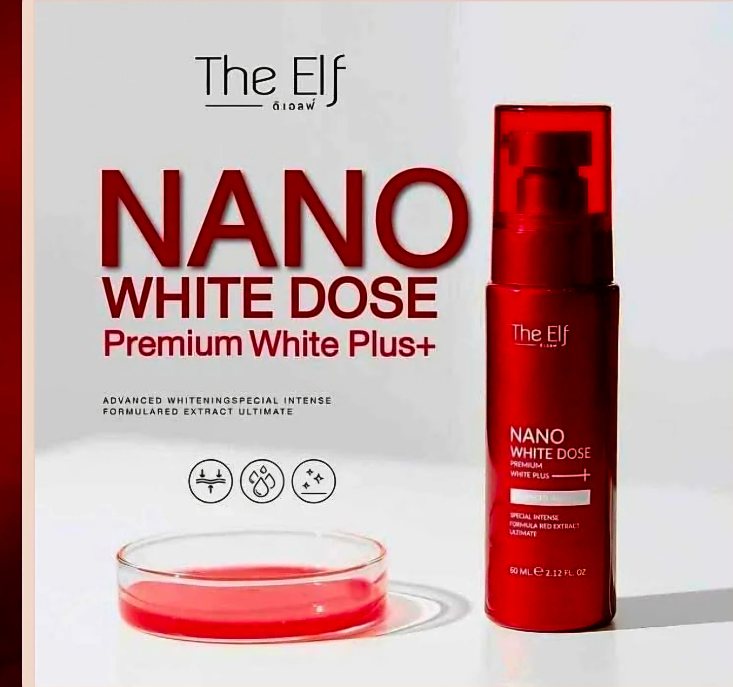 The Elf NANO WHITE DOSE Premium White Plus+ Serum 60ml