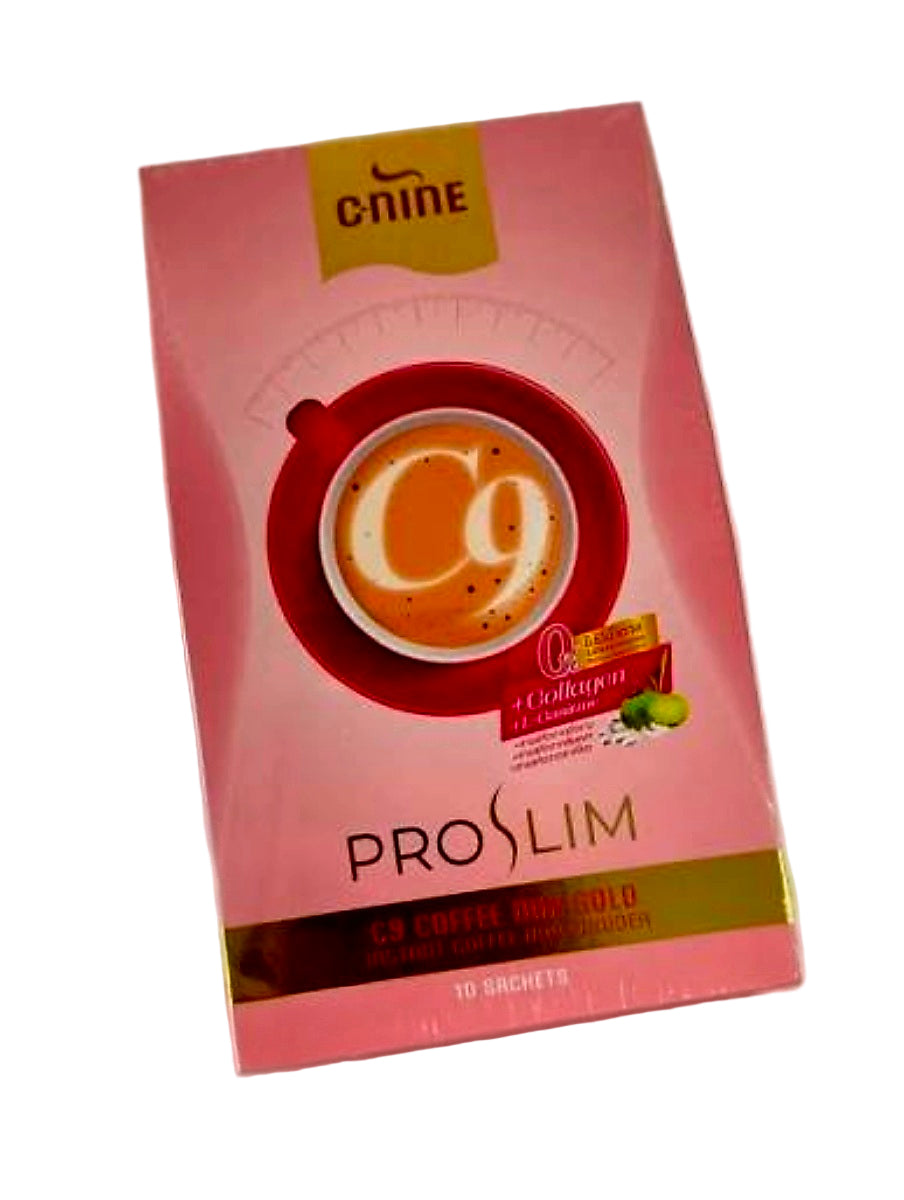 CNINE C9 Coffee Mix Gold PROSLIM Collagen + L-Carnitine 10-sachets AUTHENTIC THAILAND