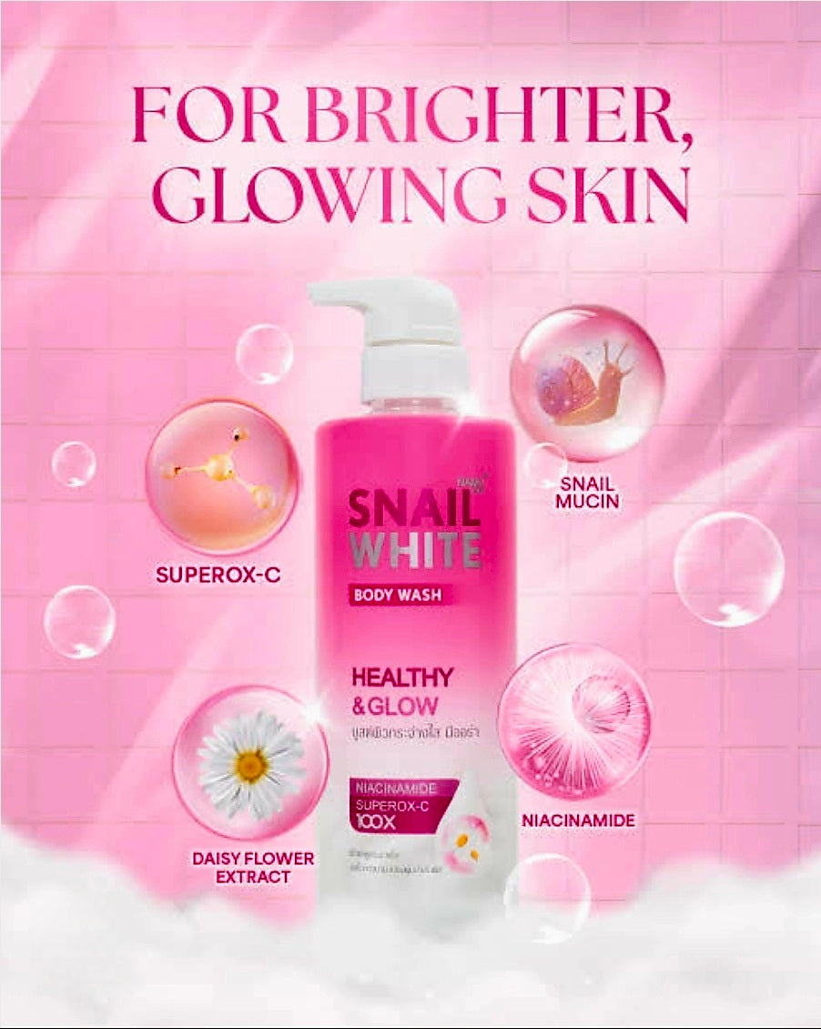 NAMU LIFE SNAIL WHITE BODY WASH HEALTHY & GLOW 300ML×2 (1+1 REFILL)