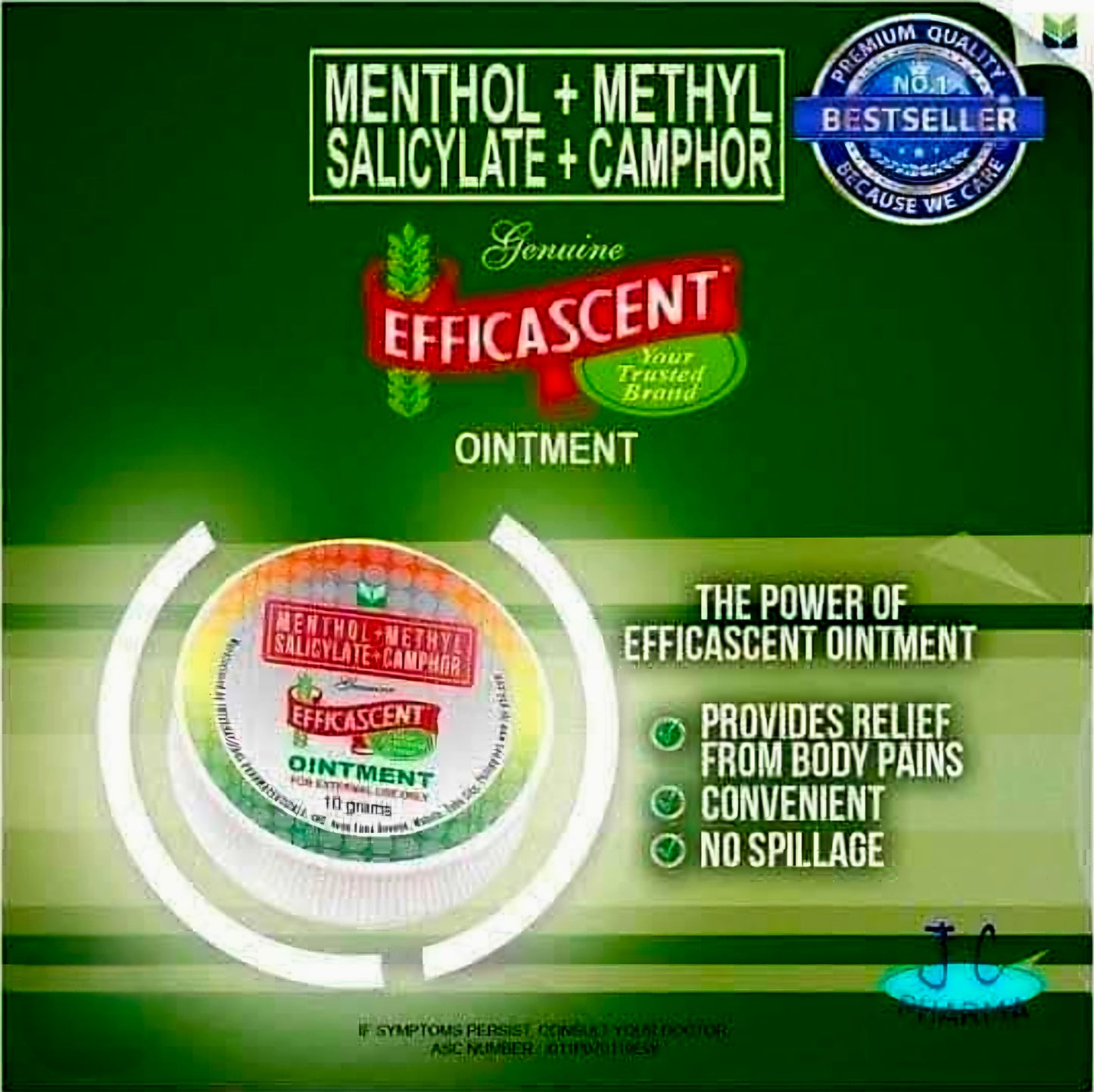 EFFICASCENT Ointment 10g (TRAVEL SIZE)