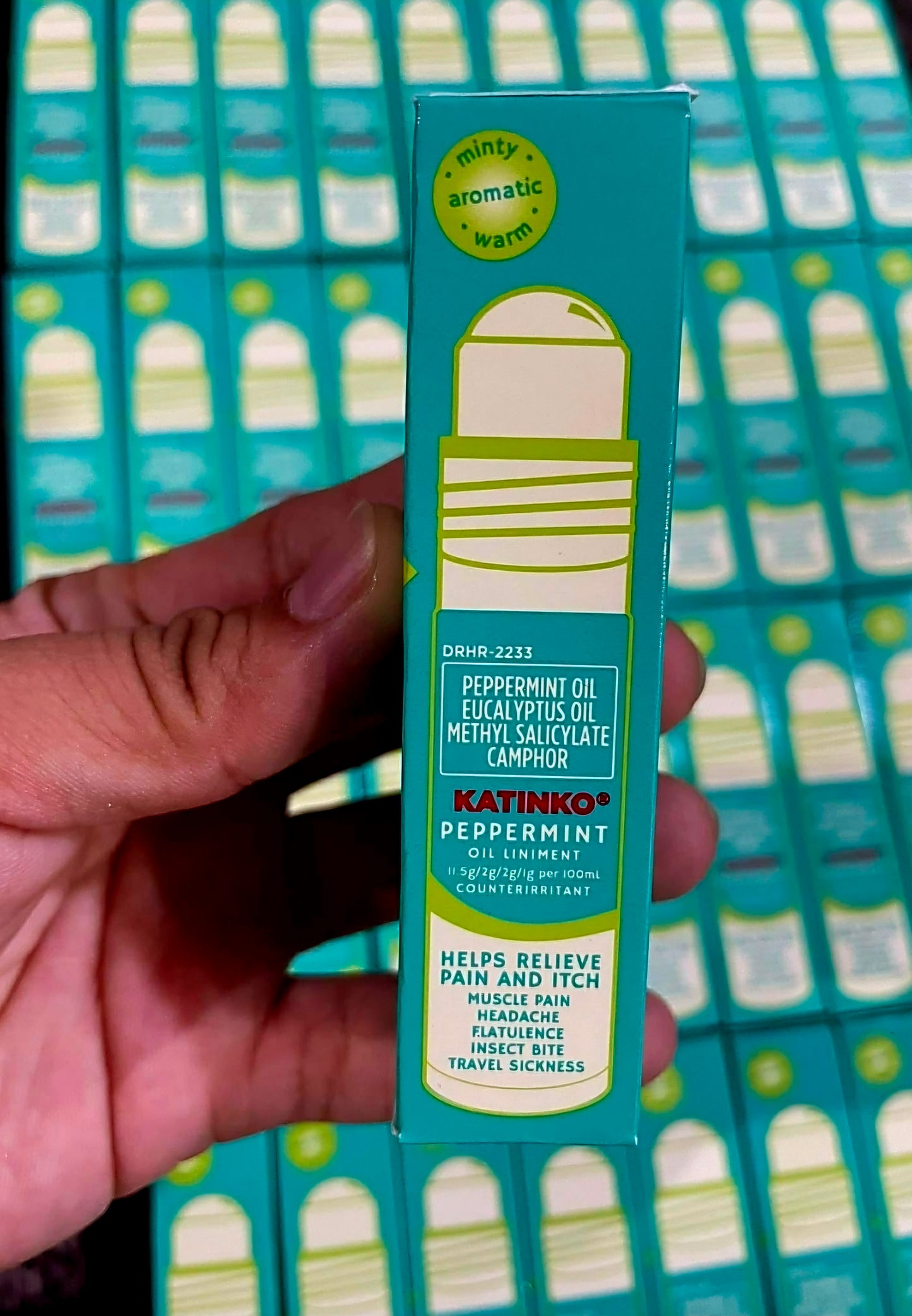 AROMATIC PEPPERMINT KATINKO Oil Liniment 10ml ROLLERBALL APPLICATOR