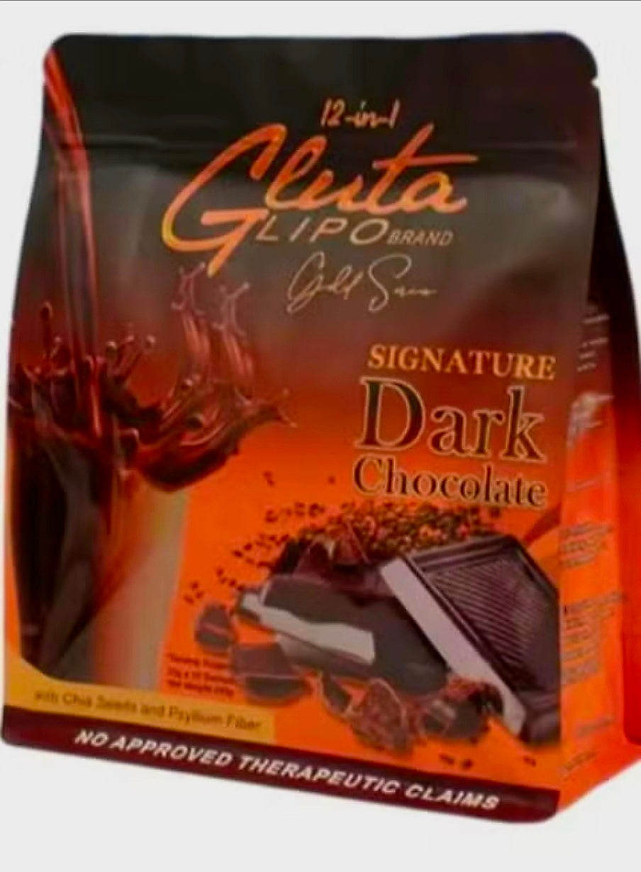 Gluta Lipo Gold Series 12-in-1 Signature DARK CHOCOLATE 10sachets