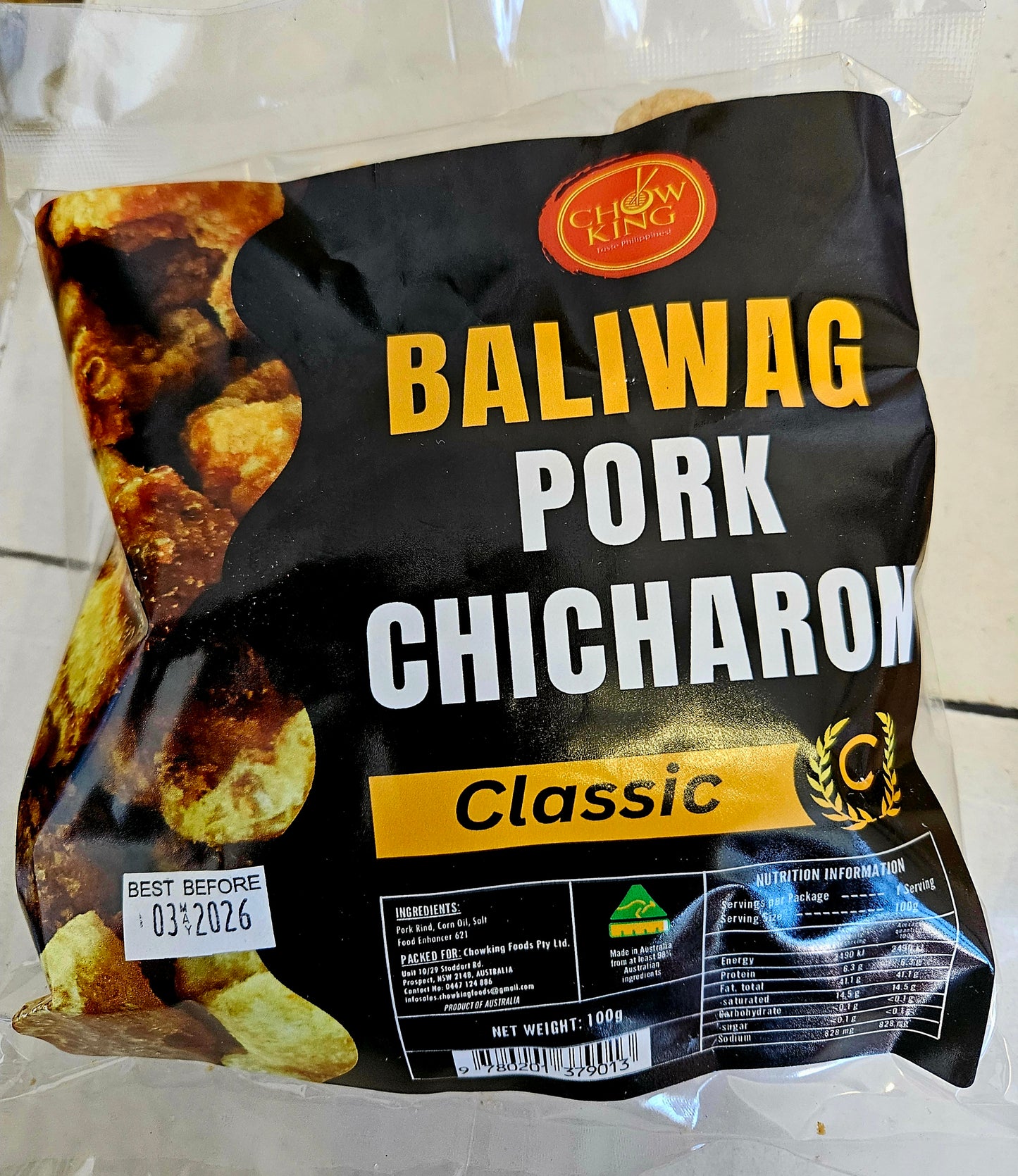 BALIWAG Pork Chicharon CLASSIC 100g