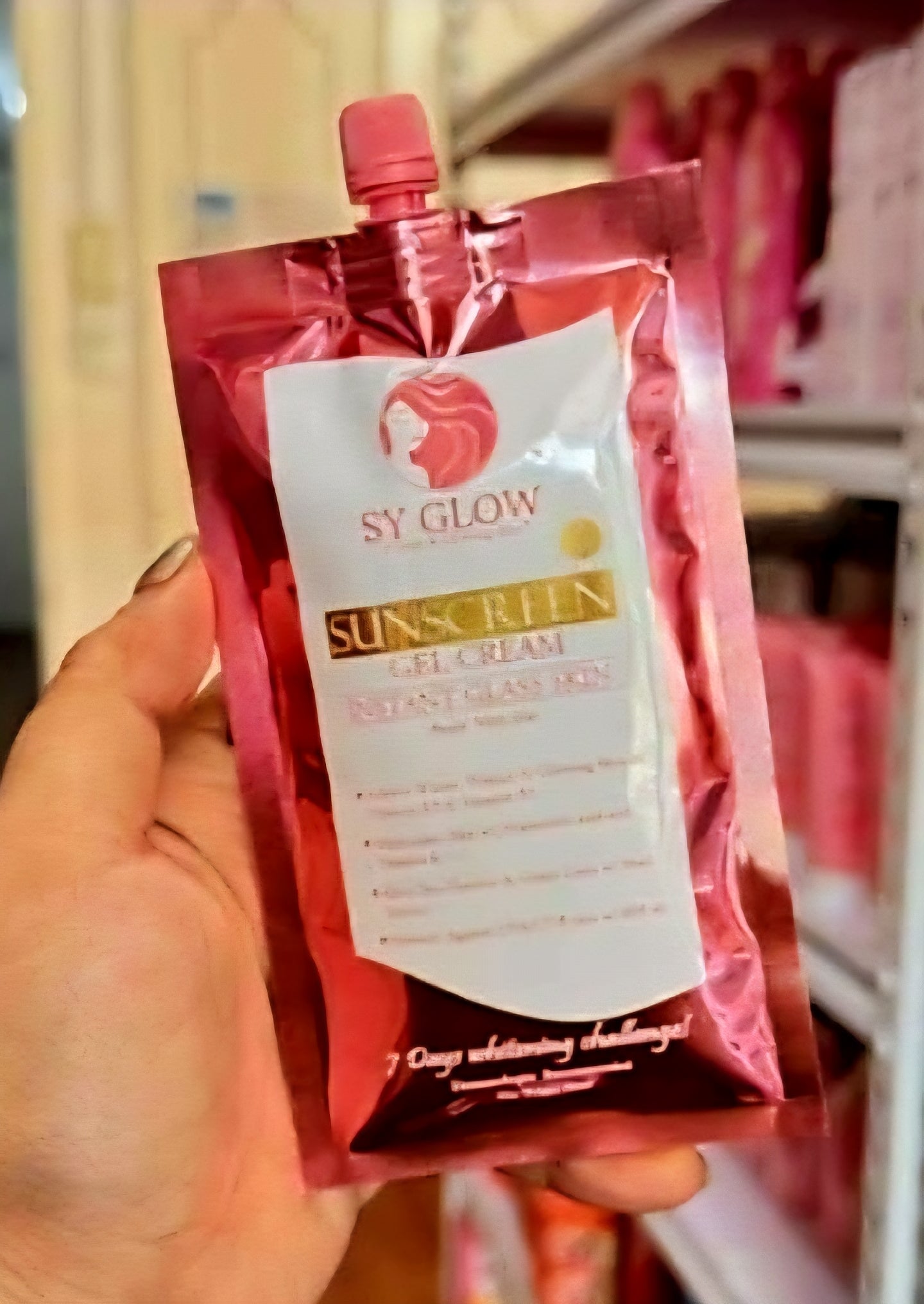 SY GLOW SUNSCREEN Gel Cream Instant Glass Skin SPF40 50ml Resealable Pouch