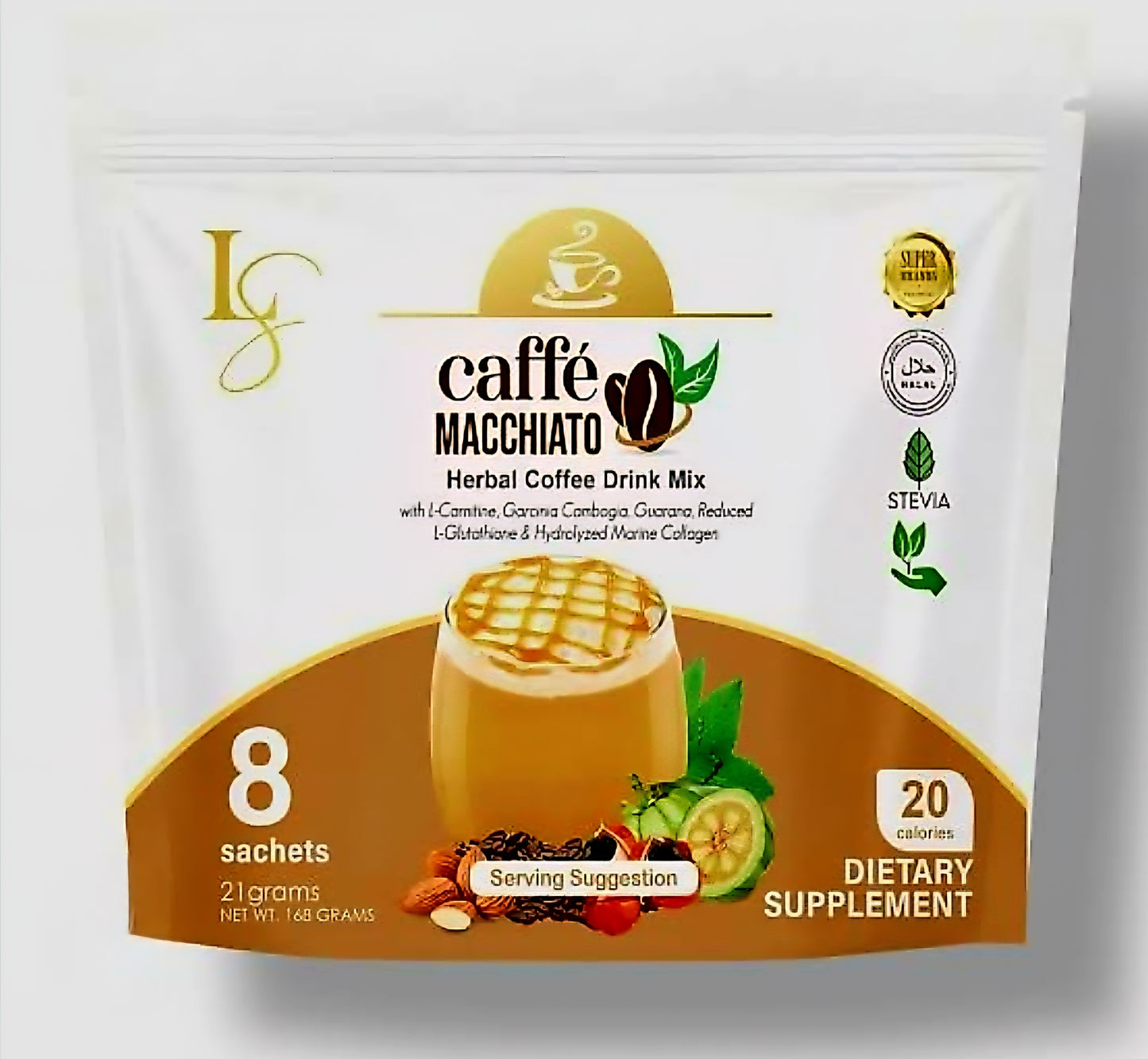 Luxe Slim CAFFE MACCHIATO 21g x 8 sachets (NEW POUCH PACKAGING)