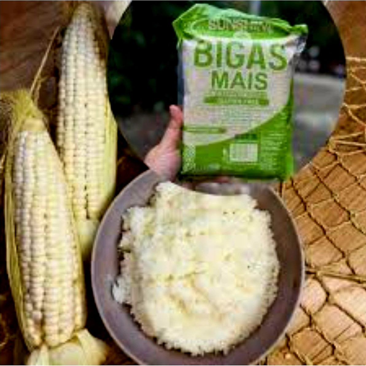 Sunshine MAIS BIGAS (White) Corn Grits  1-KILO Bag