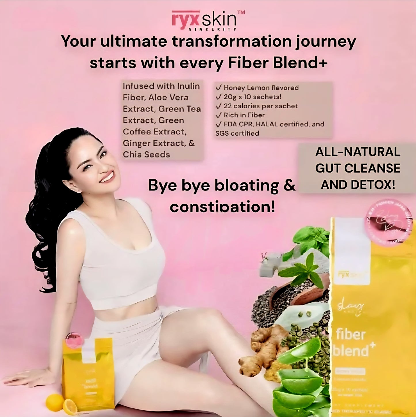 RYXSKIN Fiber Blend+ HONEY LEMON Fiber Drink 20g×10sachet