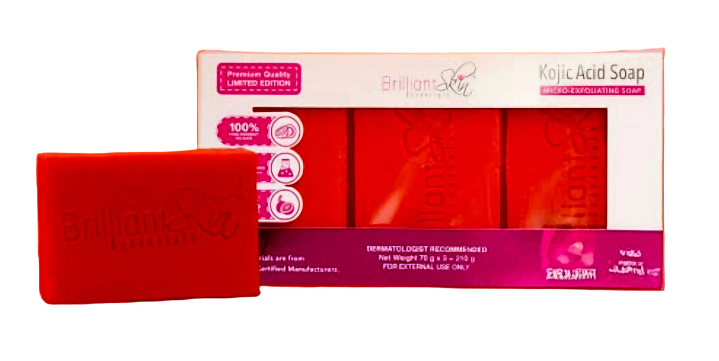 Brilliant Skin KOJIC ACID SOAP Trio-Pack 70g×3-pcs (LIMITED EDITION)