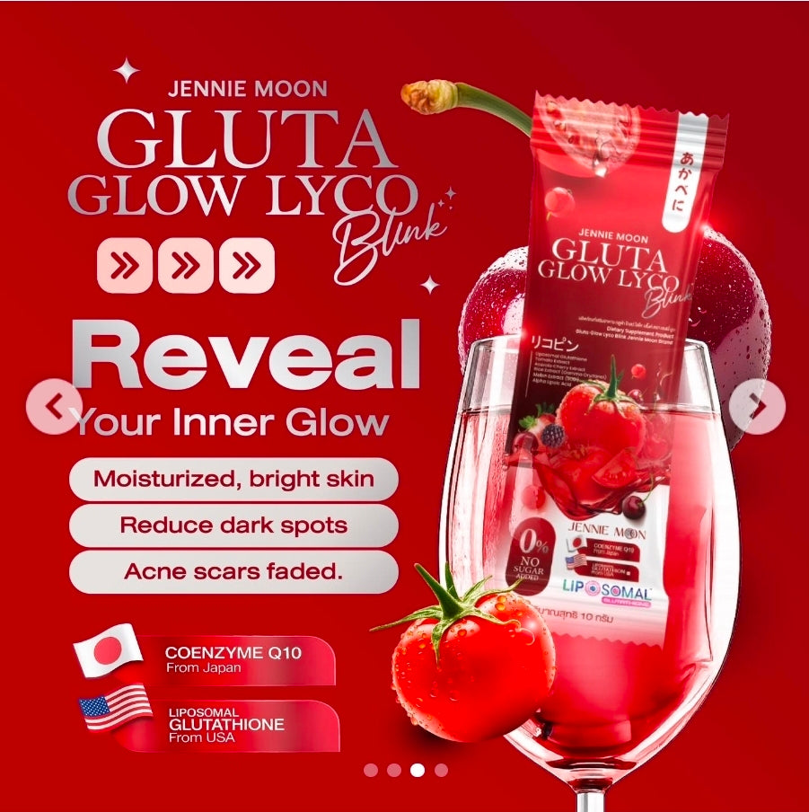 Jennie Moon GLUTA GLOW LYCO BLINK Collagen Beauty Drink 30-sachets