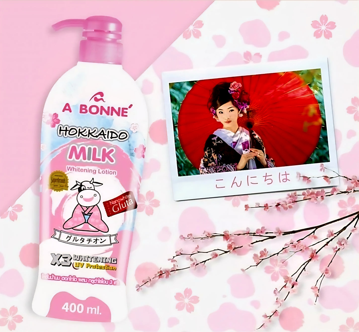 A BONNE' HOKKAIDO Milk Whitening Lotion 500ml