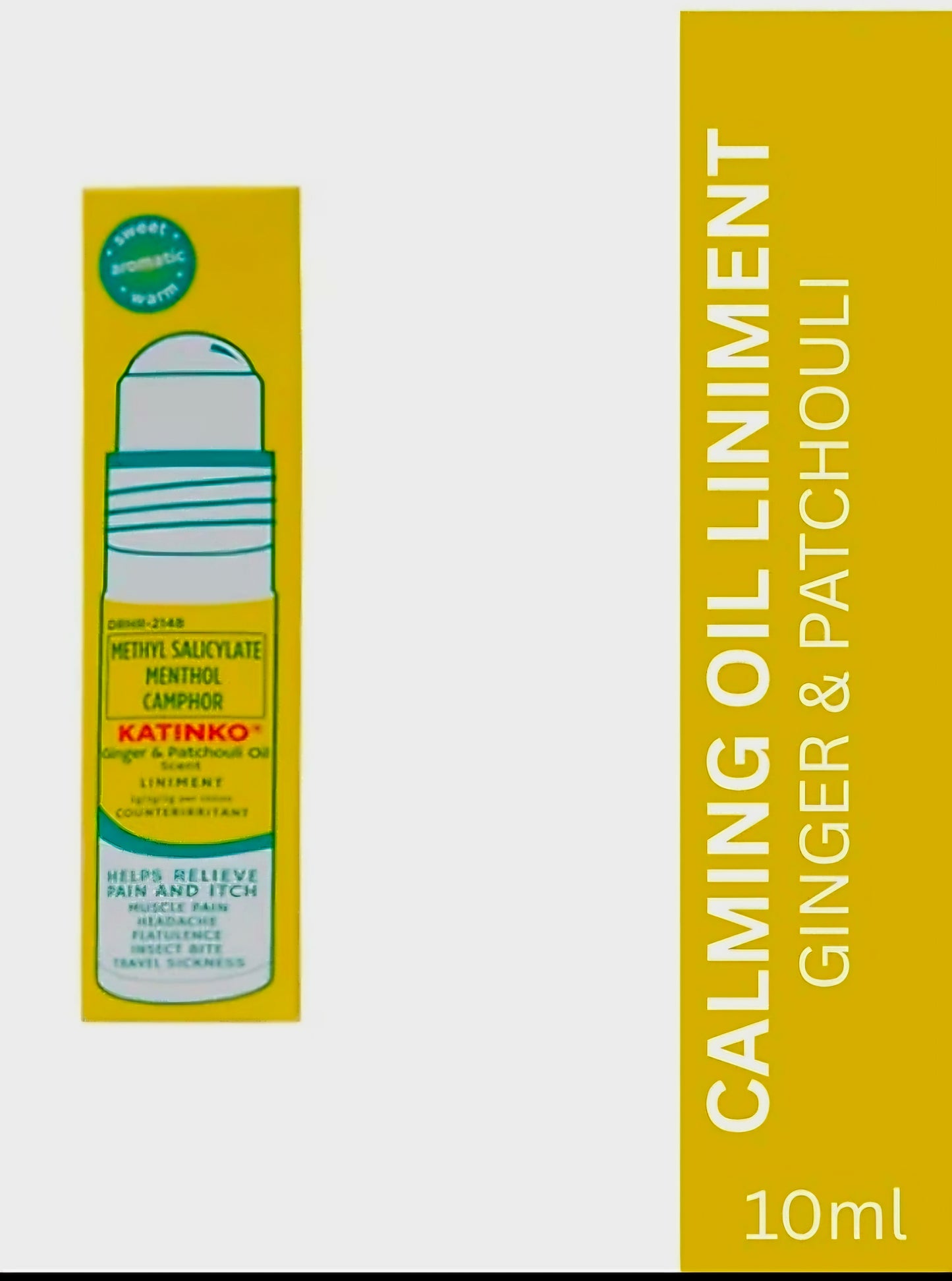 GINGER & PATCHOULI KATINKO Oil Liniment 10ml ROLLERBALL APPLICATOR