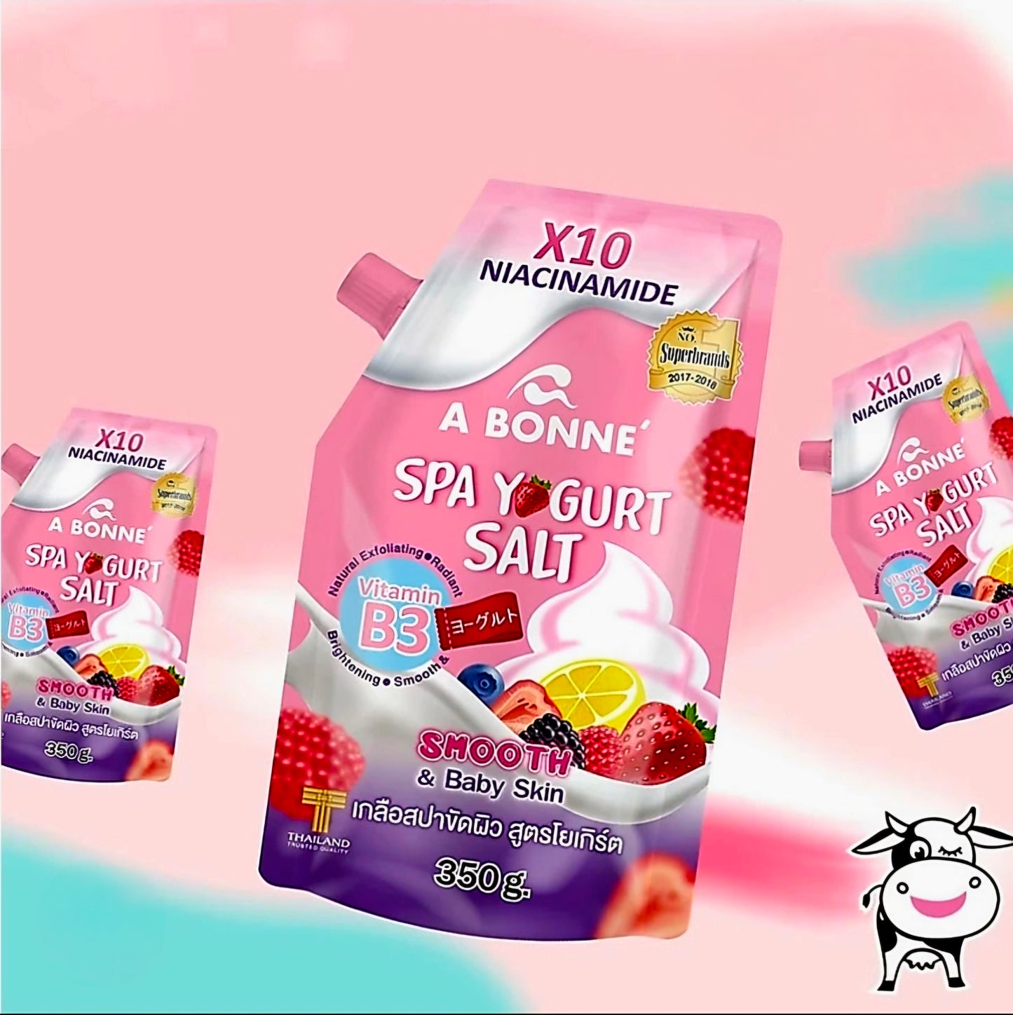 A BONNE' Spa Yogurt Salt x10 Niacinamide Bath Scrub 350g
