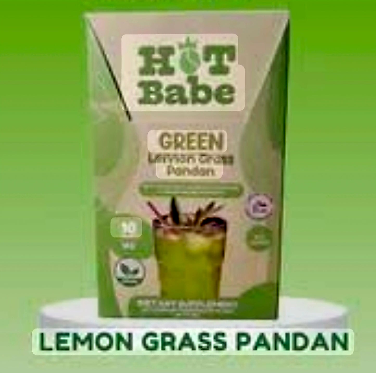 Hot Babe by Kiray Celis GREEN LEMON GRASS PANDAN TEA 18g×10sachets (GREEN  SERIES)