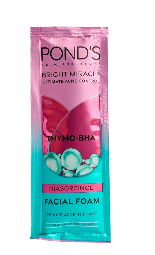 POND'S Bright Miracle Niasorcinol ULTIMATE ACNE CONTROL Facial Foam THYMO-BHA 10g (Travel Size Sachet)
