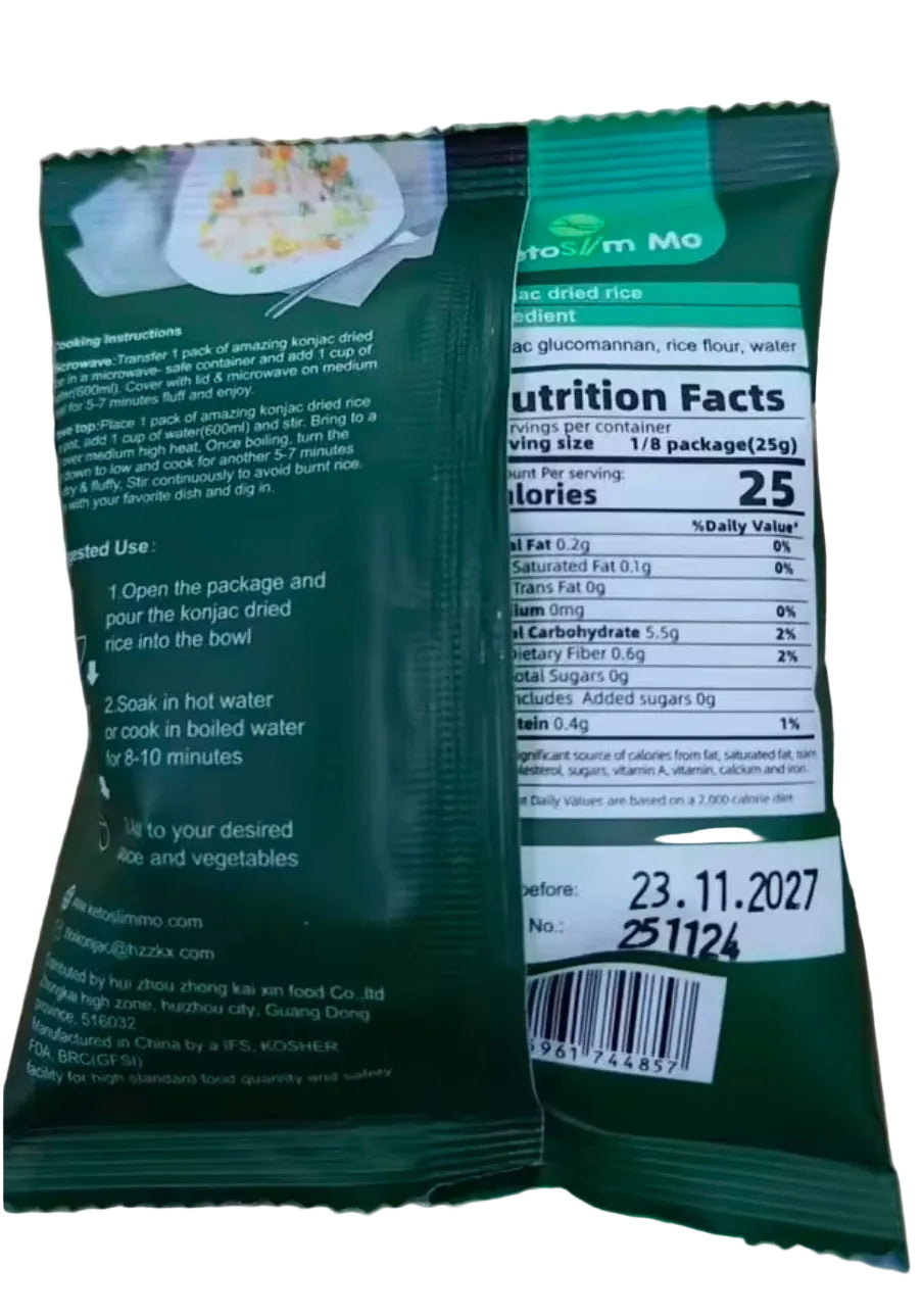 KETOSLIM SHIRATAKI DRIED RICE 100G